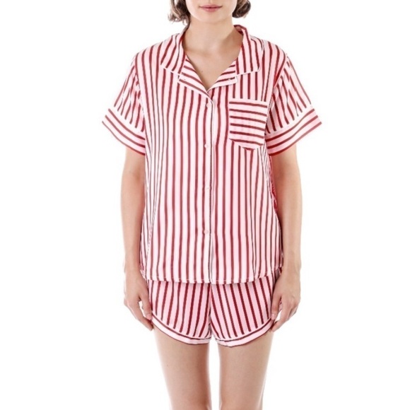Plush Stripe Short Pajama Set Size S - Picture 1 of 16